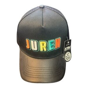 Juren trucker Black Cap with Multicolor Logo one size fits all